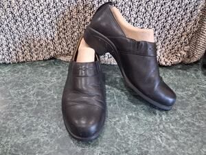 Ariat Paddock Women Sz 7B Black Leather Comfort Clog Western Ankle Boot Bootie